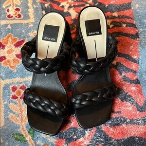 Dolce Vita Black Braided Sandals